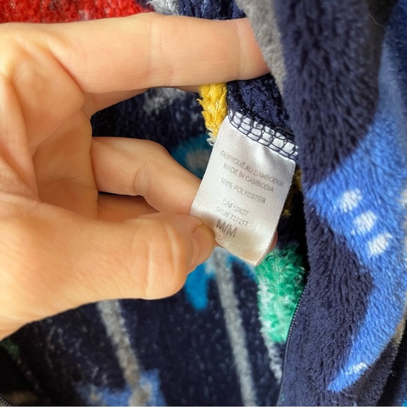 Mountain Ridge Men’s Medium Guitar Fleece Hooded Onesie Pajamas Unisex Cozy - Picture 4 of 14